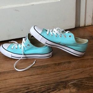 Teal/ aqua converse